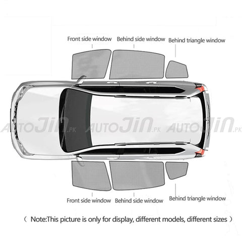 Toyota Fortuner 2016-2024 Magnetic Window Sun Shades - 6 Pcs