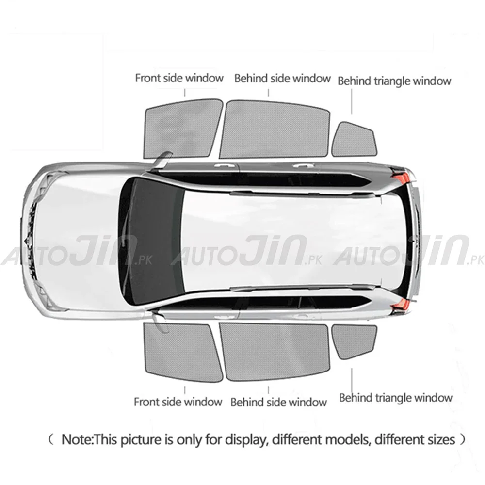 Toyota Corolla Cross 2020-2026 Magnetic Window Sun Shades - 6 Pcs