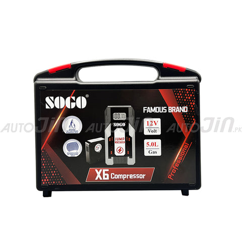 Sogo Powerbank jump starter With Air Pump Compressor X6