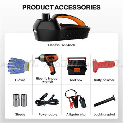 Conpex 4-in-1 Electric Car Jack 5-Ton 12V Effortless Jack Kit