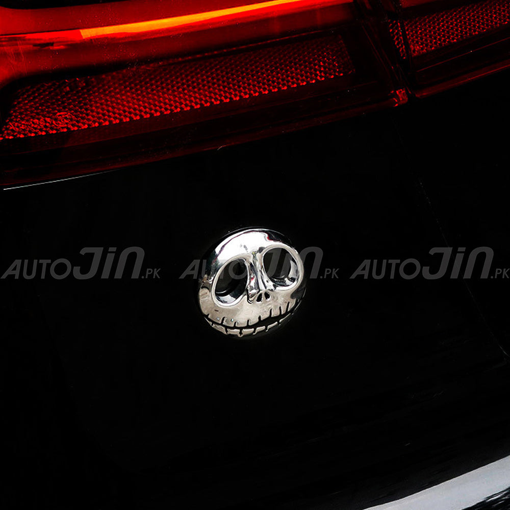 3D Pumpkin Skull Face Metal Emblem Exterior Accessories Car & Motorcycle