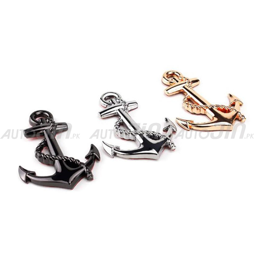 3D Ship Anchor Hook Pirate Ship Metal Car Emblem Exterior Accessories Car & Motorcycle