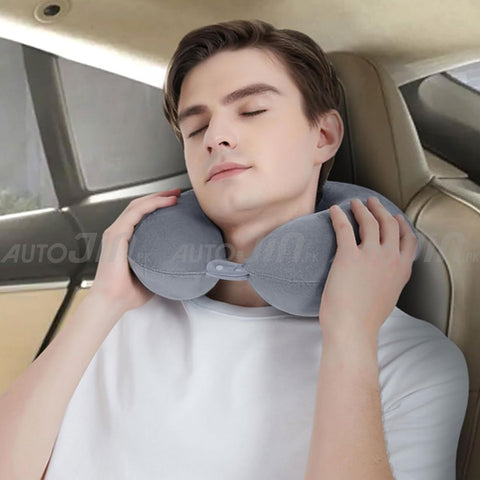 U-Shaped Velvet Neck Support Pillow for Travel, Sleeping Rest, Car, Home & Office  - Multicolour
