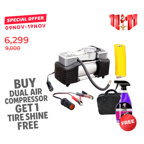 Camel Dual Cylinder Heavy Duty Tire Inflator Air Compressor Pump 150PSI