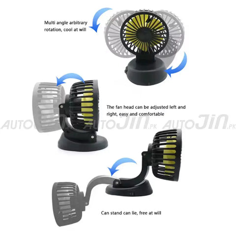 Car Single Long Neck Headed Fan