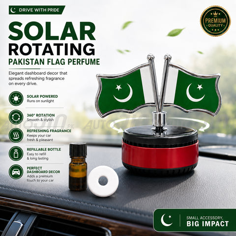 Car Solar Pakistan Flag Rotating