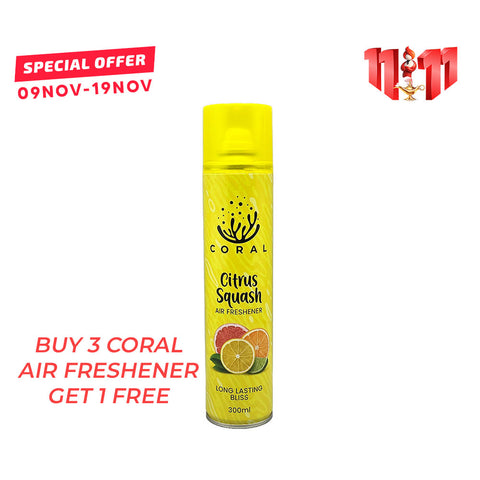 Coral Air Freshener Citrus Squash - 300ML - Car, Room & Office