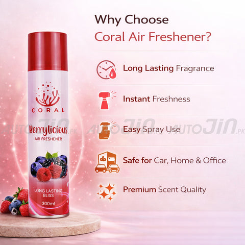 Coral Air Freshener Berrylicious - 300ML - Car, Room & Office