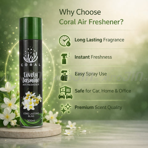 Coral Air Freshener Lovely Jasmine - 300ML - Car, Room & Office