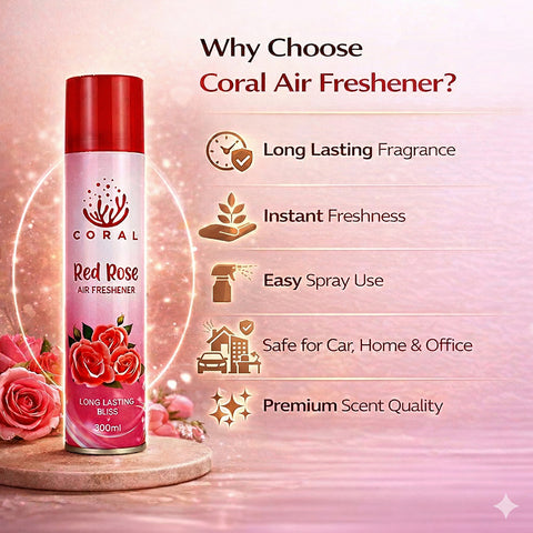 Coral Air Freshener Redrose - 300ML - Car, Room & Office