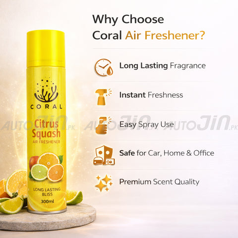 Coral Air Freshener Citrus Squash - 300ML - Car, Room & Office