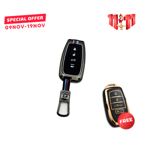 Toyota Corolla Cross 2022-2024 Key Cover With Metal Shell