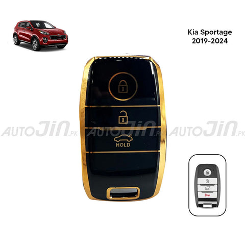 Exclusive Gold-Line Kia Sportage 2019-2024 TPU Key Cover