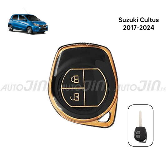 Exclusive Gold-Line Suzuki Cultus  2017-2024 TPU Key Cover 1000