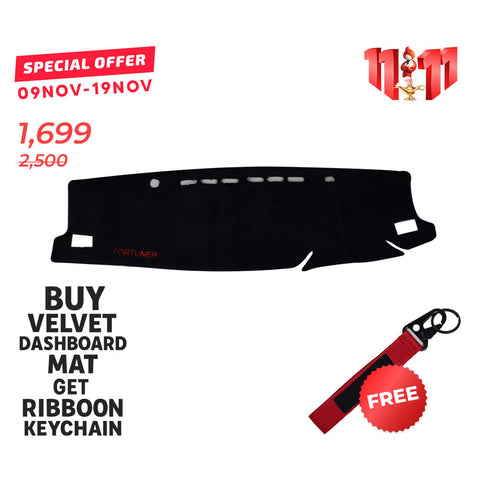 Toyota Fortuner 2016-24 Velvet Dashboard Mat