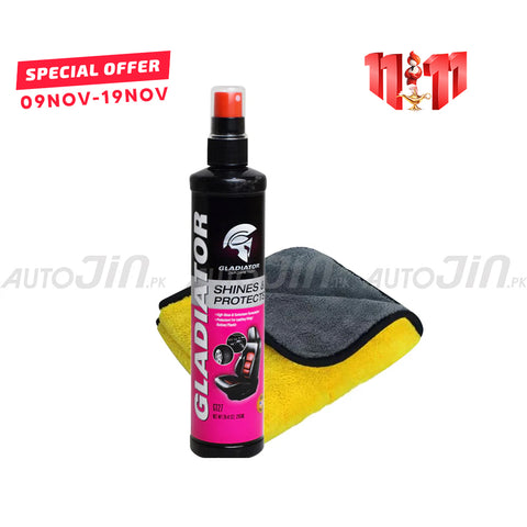 Gladiator Shines & Protects Protectant with 1 Microfiber