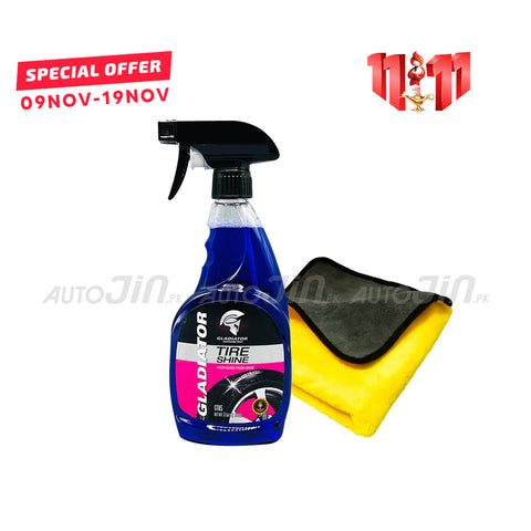 Gladiator Tire Shine GT85 - 500ML & Microfiber Towel