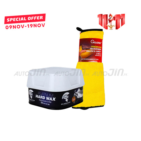 Gladiator Hardwax with 2 in 1 Microfiber Cloth