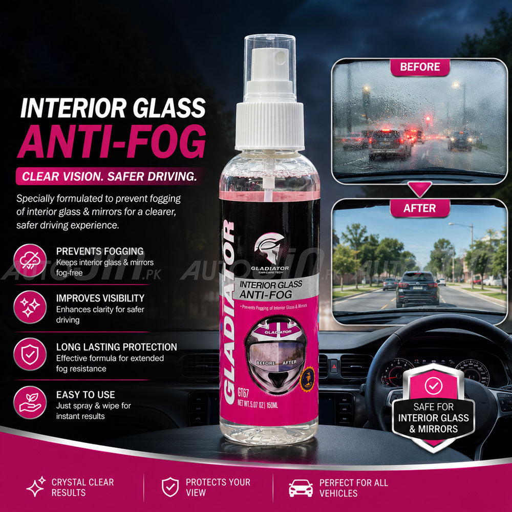 Gladiator Interior Glass Anti Fog 150ML