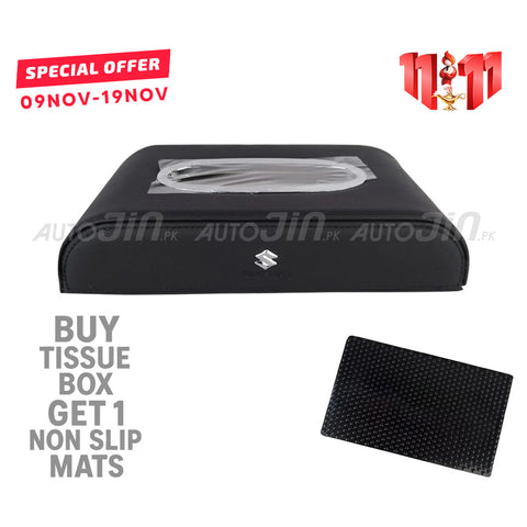High Quality Tissue Box for Car - Suzuki Logo - Pu Leather
