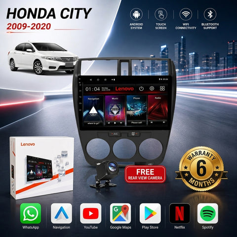 Honda City 2009-20 Android Touch Screen Multimedia Android Player GPS - Wi-Fi - Navigation - Mirror Link(6 Month Warranty) Free Rear View Camera