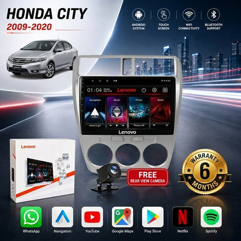 Honda City 2009-20 Android Touch Screen Multimedia Android Player GPS - Wi-Fi - Navigation - Mirror Link(6 Month Warranty) Free Rear View Camera