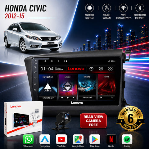 Honda Civic 2012-15 Android Touch Screen Multimedia Android Player GPS - Wi-Fi - Navigation - Mirror Link (6 Month Warranty) Free Rear View Camera