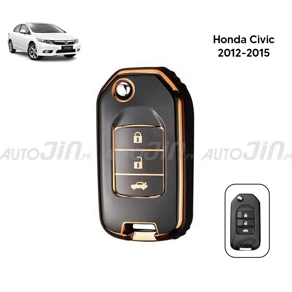 Honda Civic Golden TPU Key Cover