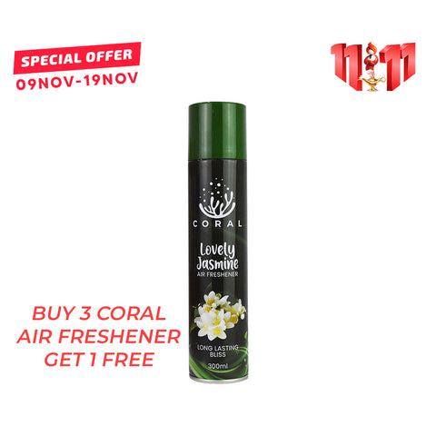 Coral Air Freshener Lovely Jasmine - 300ML - Car, Room & Office
