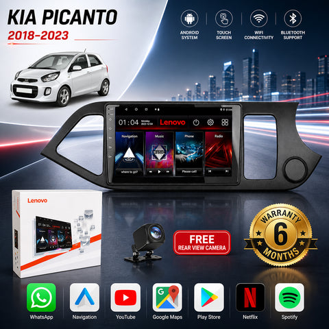 KIA Picanto 2019-2026 Android Touch Screen Multimedia Android Player GPS - Wi-Fi - Navigation - Mirror Link(6 Month Warranty) Free Rear View Camera