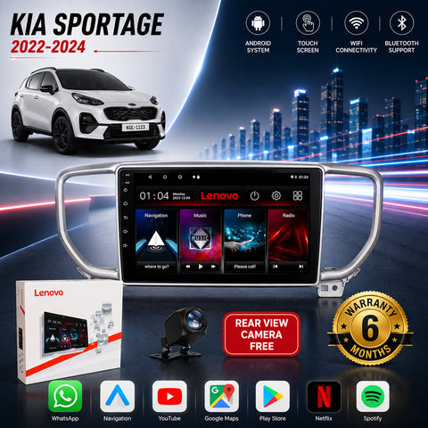 Kia Sportage 2018-23 Android Touch Screen Multimedia Android Player GPS - Wi-Fi - Navigation - Mirror Link(6 Month Warranty) Free Rear View Camera