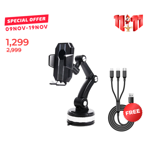 Car Long Arm Mobile Holder Suction Cup Mobile Holder For Dashboard & Windscreen