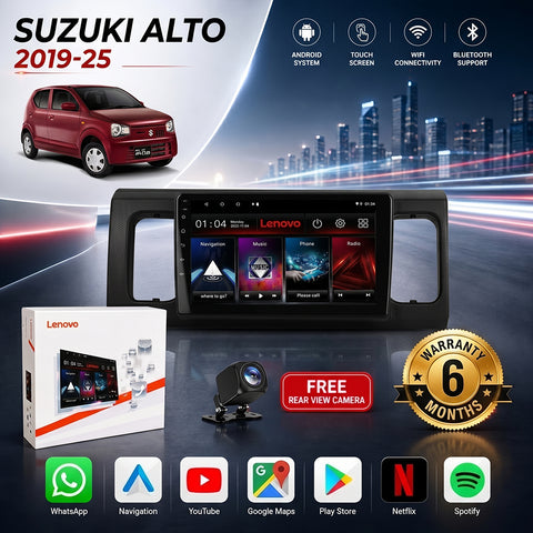 Suzuki Alto 2019-24 Android Touch Screen Multimedia Android Player GPS - Wi-Fi - Navigation  - Mirror Link(6 Month Warranty) Free Rear View Camera