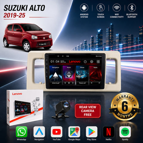 Suzuki Alto 2019-24 Android Touch Screen Multimedia Android Player GPS - Wi-Fi - Navigation  - Mirror Link(6 Month Warranty) Free Rear View Camera