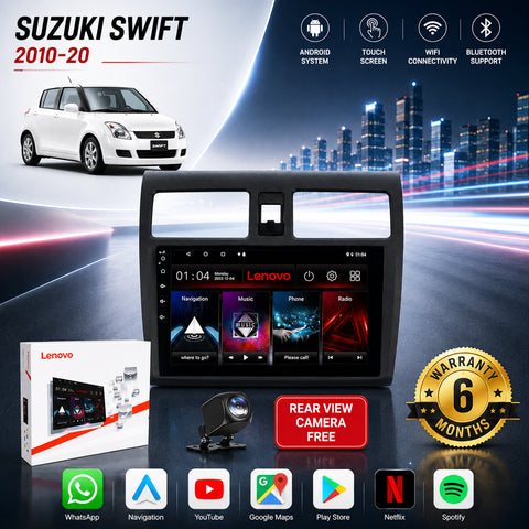 Suzuki Swift 2010-20 Android Touch Screen Multimedia Android Player GPS - Wi-Fi - Navigation  - Mirror Link(6 Month Warranty) Free Rear View Camera