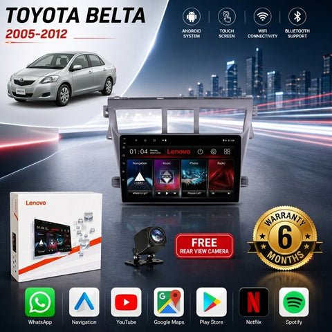 Toyota Belta Android Touch Screen Multimedia Android Player GPS - Wi-Fi - Navigation - Mirror Link(6 Month Warranty) Free Rear View Camera