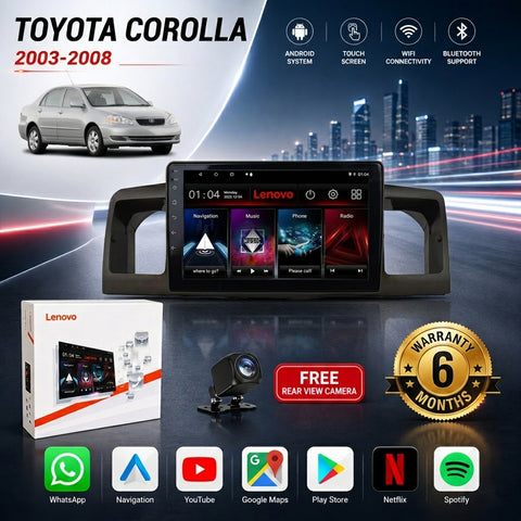 Toyota Corolla 2003-08 Android Touch Screen Multimedia Android Player GPS - Wi-Fi - Navigation - Mirror Link(6 Month Warranty) Free Rear View Camera
