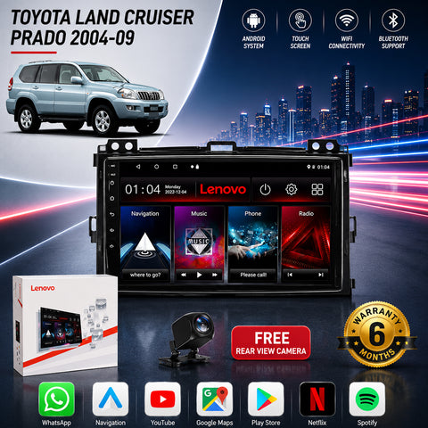 Toyota Land Cruiser Prado 2002-09Android Touch Screen Multimedia Android Player GPS - Wi-Fi - Navigation - Mirror Link(6 Month Warranty) Free Rear View Camera