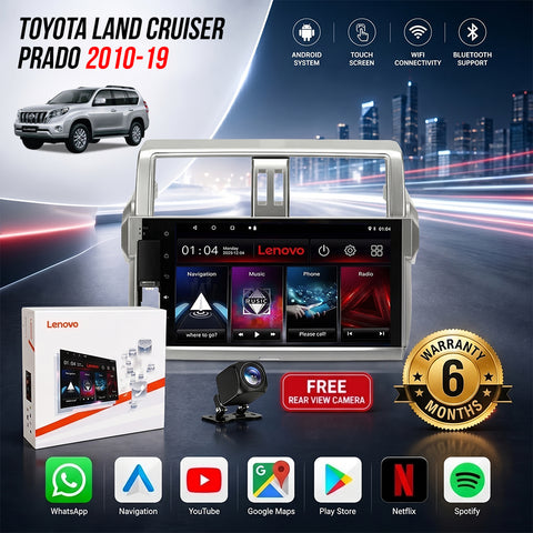 Toyota Land Cruiser Prado 2010-19 Android Touch Screen Multimedia Android Player GPS - Wi-Fi - Navigation - Mirror Link(6 Month Warranty) Free Rear View Camera