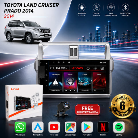 Toyota Land Cruiser Prado 2014 Android Touch Screen Multimedia Android Player GPS - Wi-Fi - Navigation - Mirror Link(6 Month Warranty) Free Rear View Camera