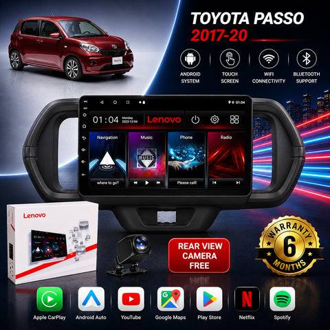 Toyota Passo 2017-2020 Android Touch Screen Multimedia Android Player GPS - Wi-Fi - Navigation - Mirror Link(6 Month Warranty) Free Rear View Camera