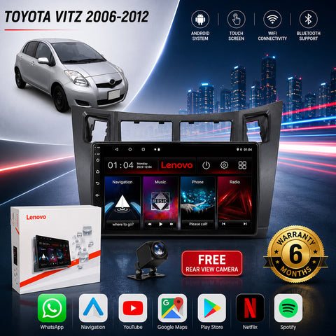 Toyota Vitz 2006-2012 Android Touch Screen Multimedia Android Player GPS - Wi-Fi - Navigation - Mirror Link(6 Month Warranty) Free Rear View Camera