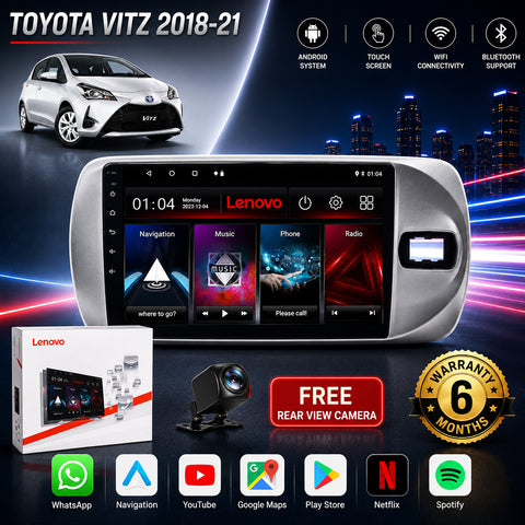 Toyota Vitz 2018-21 Android Touch Screen Multimedia Android Player GPS - Wi-Fi - Navigation - Mirror Link (6 Month Warranty) Free Rear View Camera