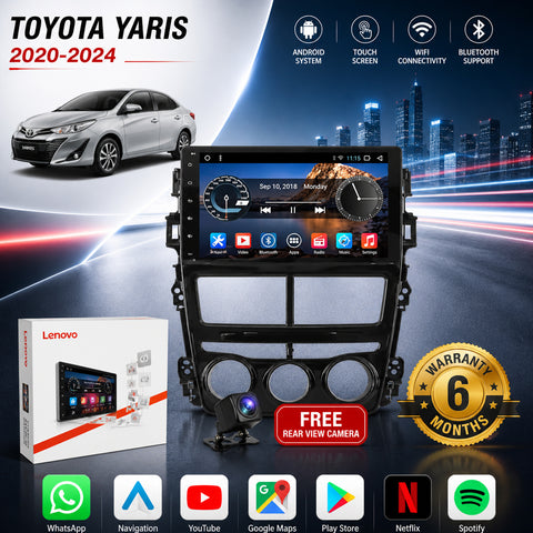Toyota Yaris 2020-2023 Android Touch Screen Multimedia Android Player GPS - Wi-Fi - Navigation - Mirror Link(6 Month Warranty) Free Rear View Camera