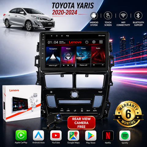 Toyota Yaris Version B - 2020-2024 Android Touch Screen Multimedia Android Player GPS - Wi-Fi - Navigation - Mirror Link(6 Month Warranty) Free Rear View Camera