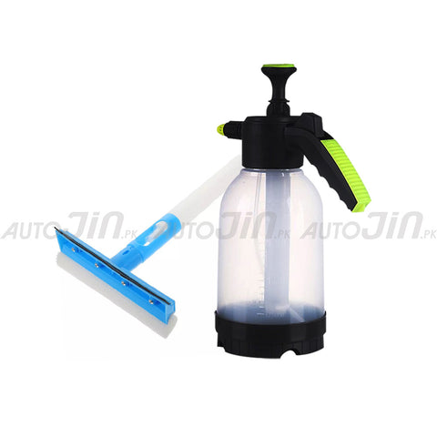 2L Portable Water Spraying Bottle & Double-Sided Wiper 3-in-1