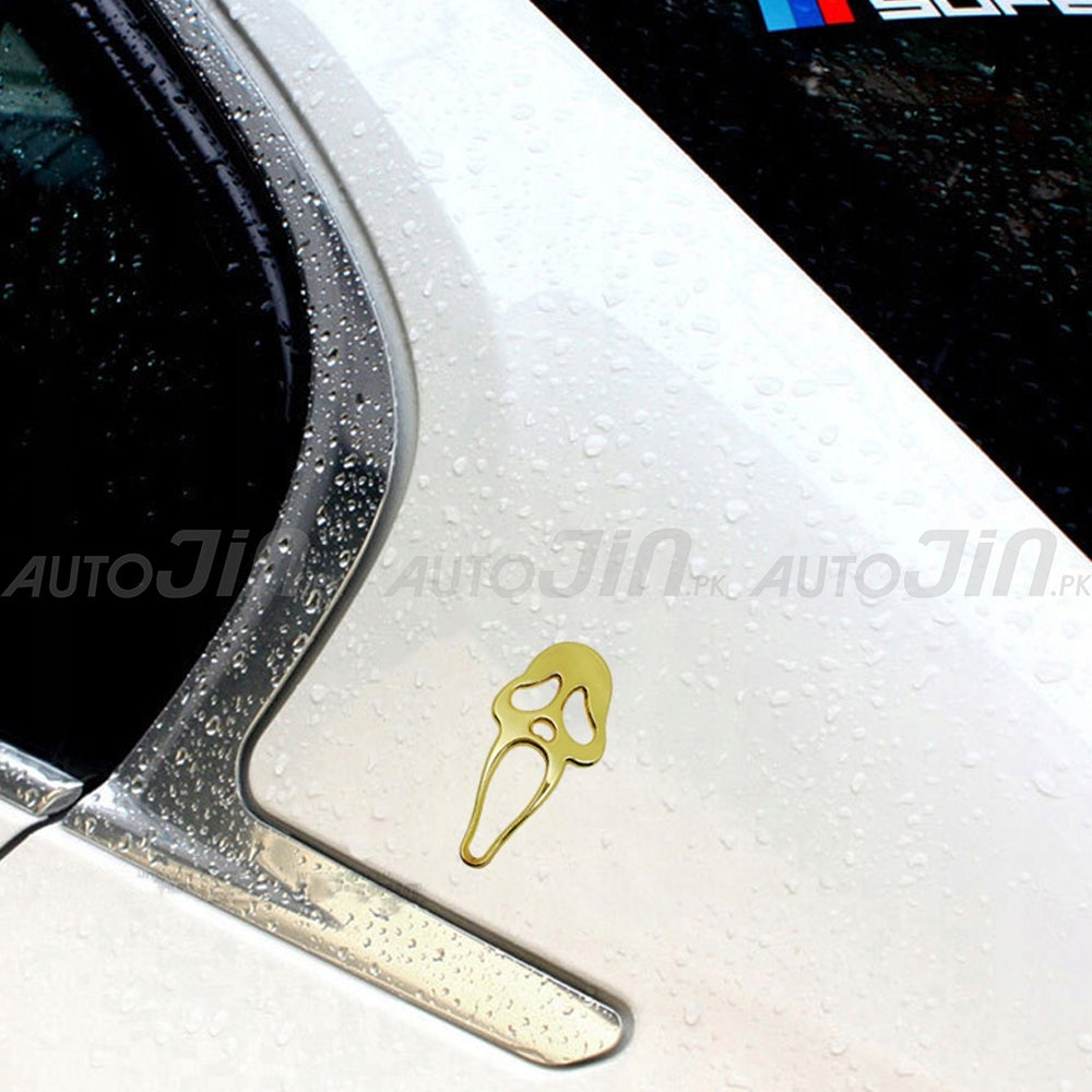 3D Scream Ghost Skull Emblem For Car & Motorcycle