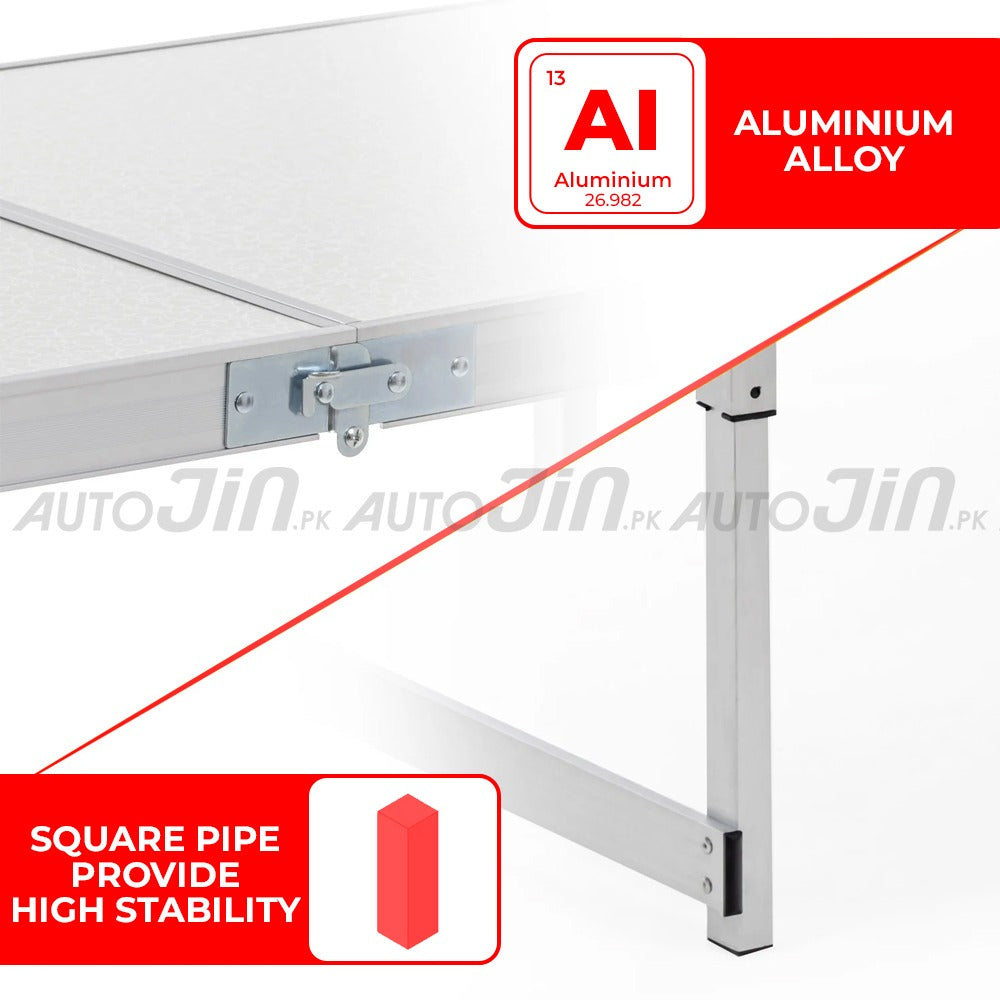 All-in-One Portable Picnic Table – Aluminium Built - Folding Travel Picnic Table & Chairs (Slight Blemish)
