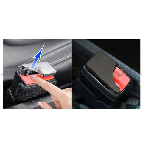 Universal Metal Thumb Push Seat Belt Clip