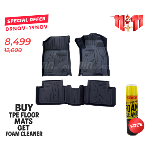 Honda Civic 2016-2021 TPE Floor Mats Premium
